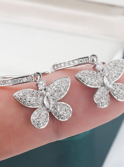 KissICON KissIcon Creative Bow Diamond Zircon Earrings - Shine