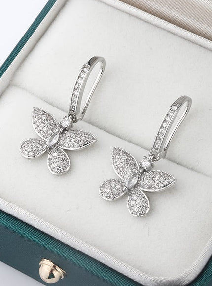 KissICON KissIcon Creative Bow Diamond Zircon Earrings - Shine