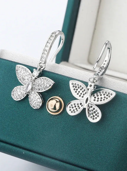 KissICON KissIcon Creative Bow Diamond Zircon Earrings - Shine