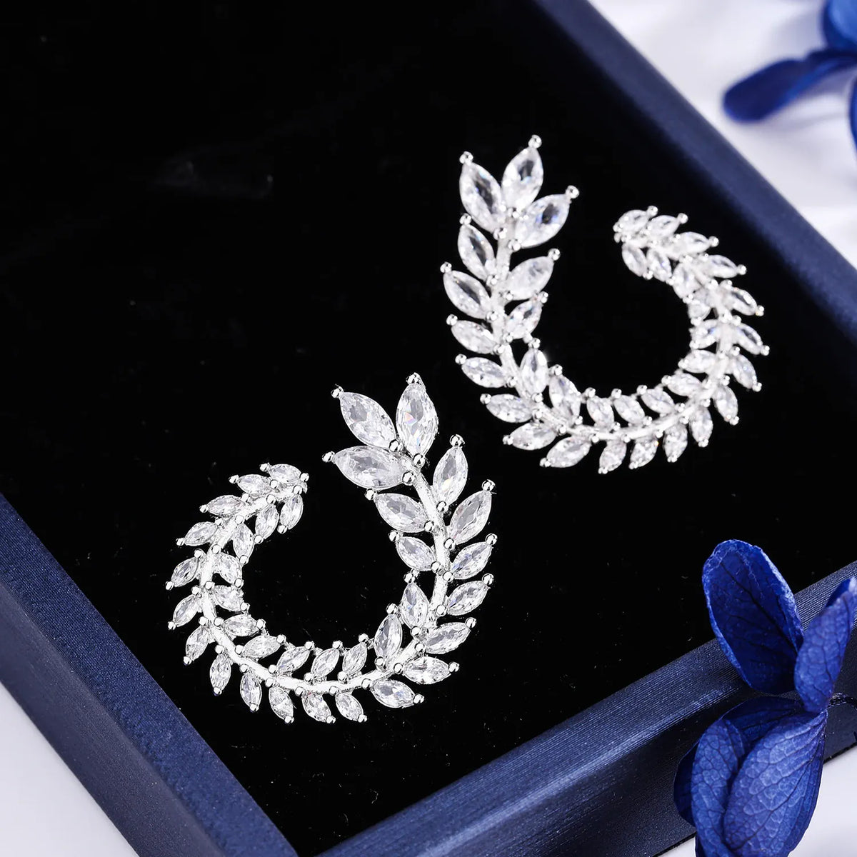KissICON KissIcon Creative Rhinestone Earrings - Sterling Silver