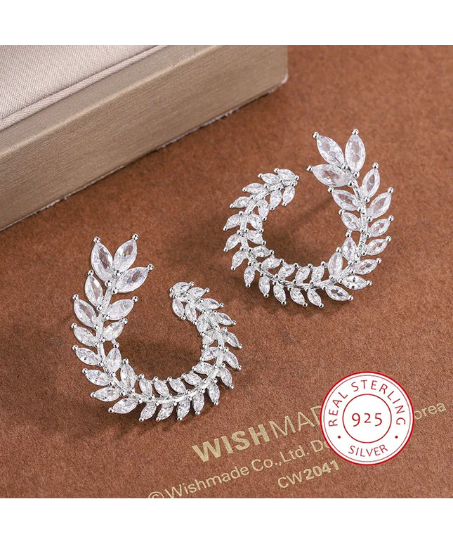 KissICON KissIcon Creative Rhinestone Earrings - Sterling Silver