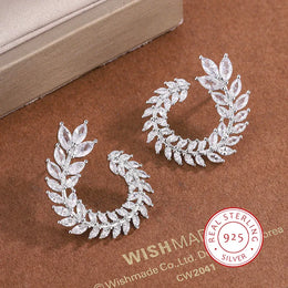 KissICON KissIcon Creative Rhinestone Earrings - Sterling Silver