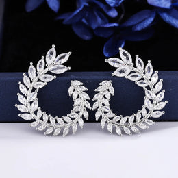 KissICON KissIcon Creative Rhinestone Earrings - Sterling Silver