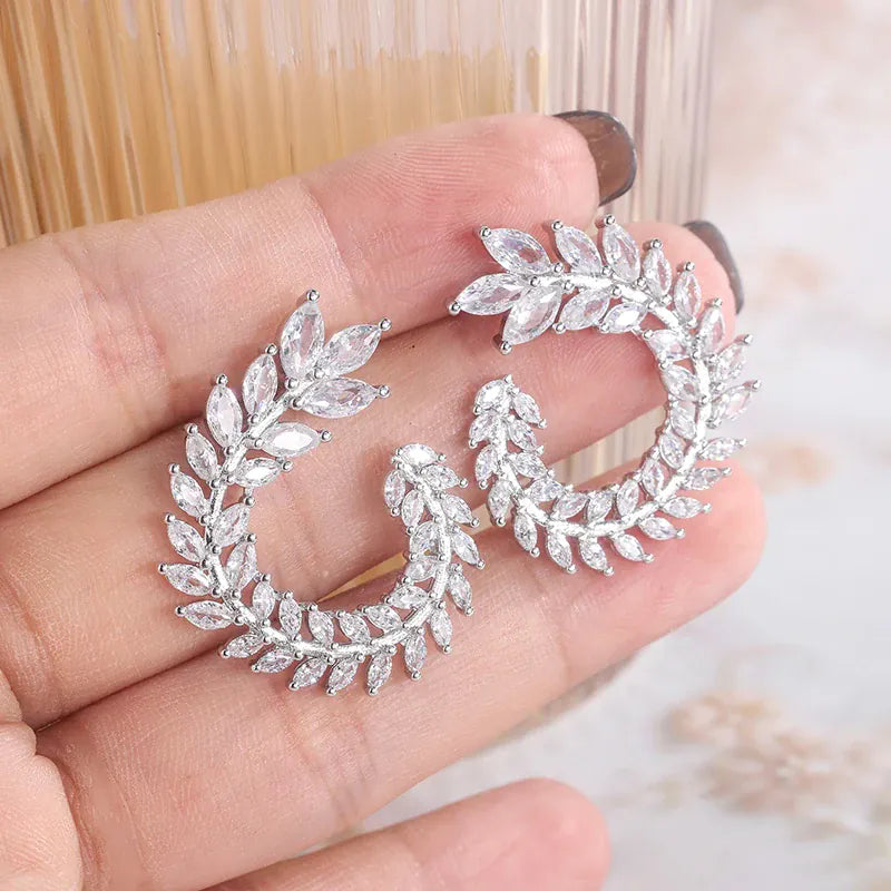 KissICON KissIcon Creative Rhinestone Earrings - Sterling Silver