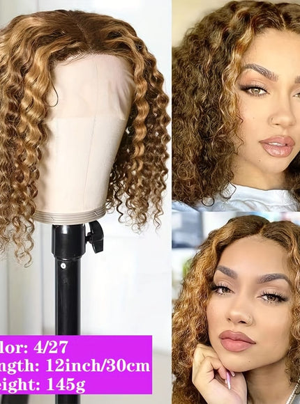 KissICON Kissicon Curly Bob Wig 13x4 Lace