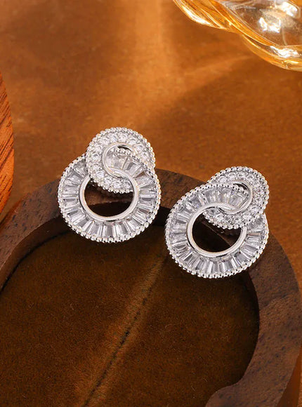 KissICON KissIcon CZ Multi Layer Hoop Earrings Hypoallergenic Daily