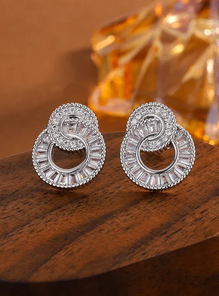 KissICON KissIcon CZ Multi Layer Hoop Earrings Hypoallergenic Daily