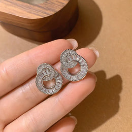 KissICON KissIcon CZ Multi Layer Hoop Earrings Hypoallergenic Daily