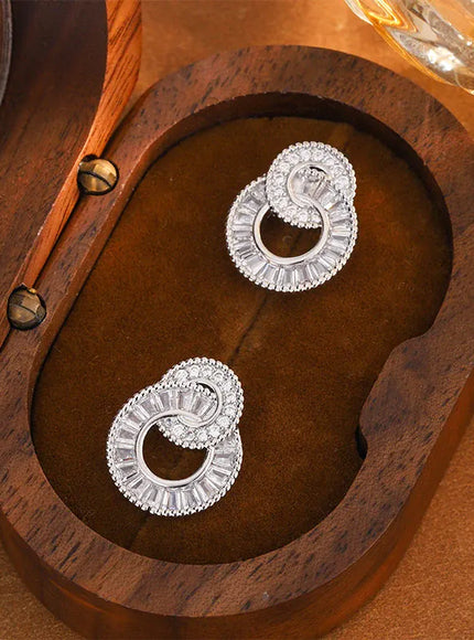 KissICON KissIcon CZ Multi Layer Hoop Earrings Hypoallergenic Daily