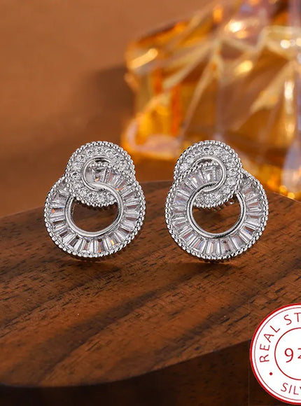 KissICON KissIcon CZ Multi Layer Hoop Earrings Hypoallergenic Daily