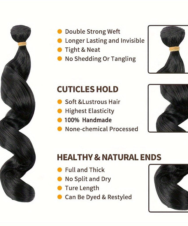 KissICON KissIcon Deep Wave 18In Synthetic Hair 6 Bundles