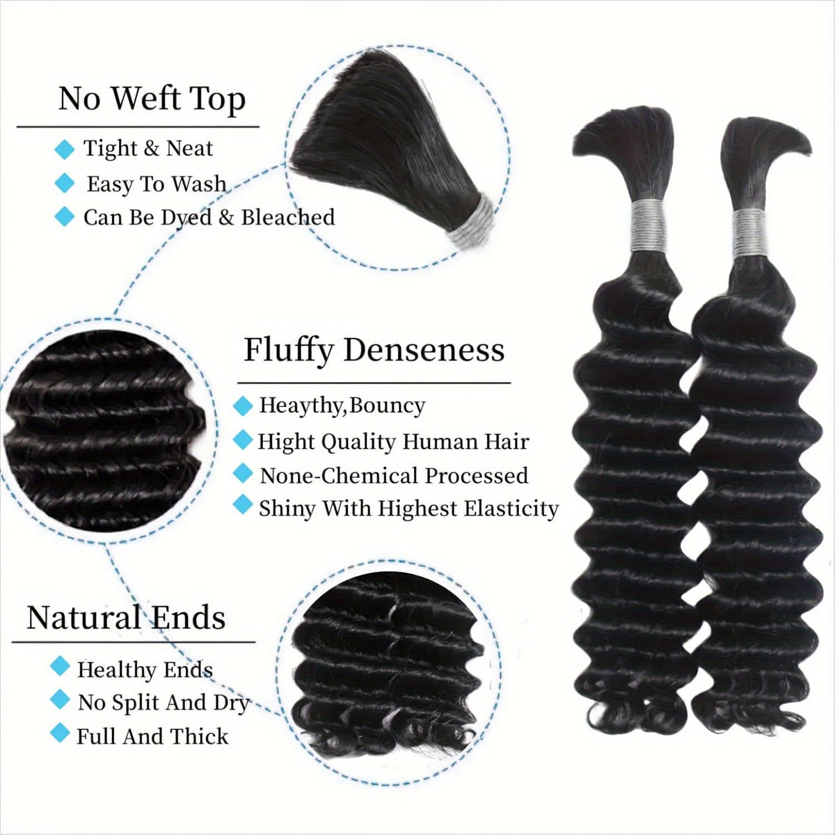 KissICON KissIcon Deep Wave Brazilian Braiding No Weft -