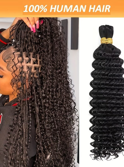 KissICON KissIcon Deep Wave Bulk Hair 50g Braiding Extensions