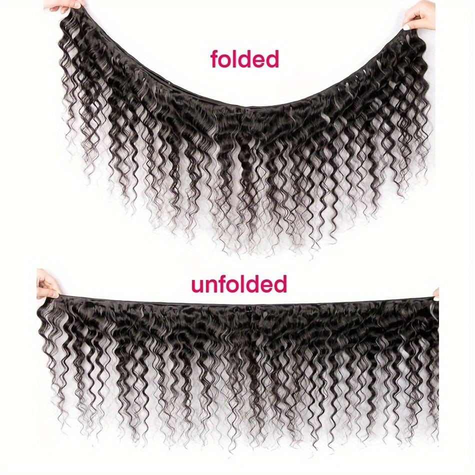 KissICON KissIcon Deep Wave Hair Bundles 4x4 Closure -