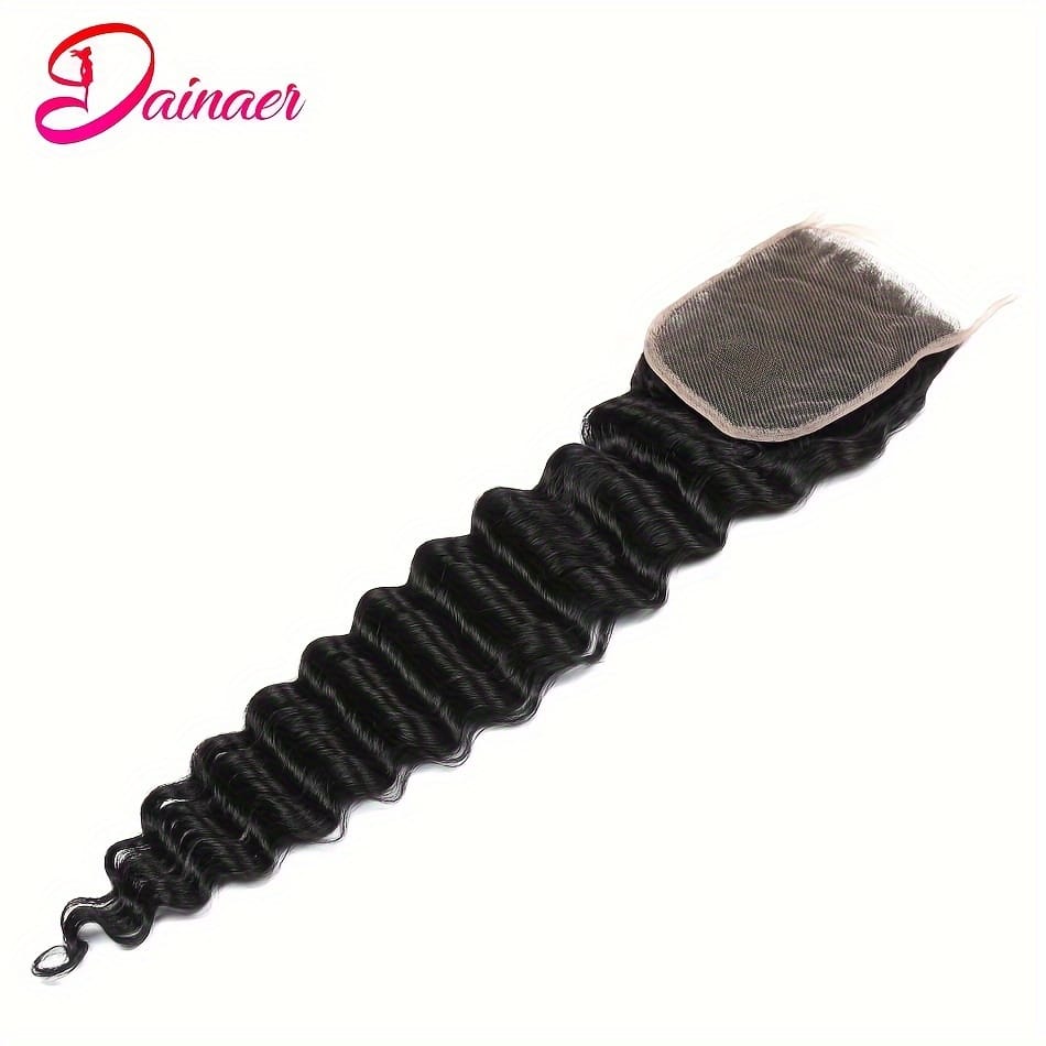 KissICON KissIcon Deep Wave Hair Bundles 4x4 Closure -