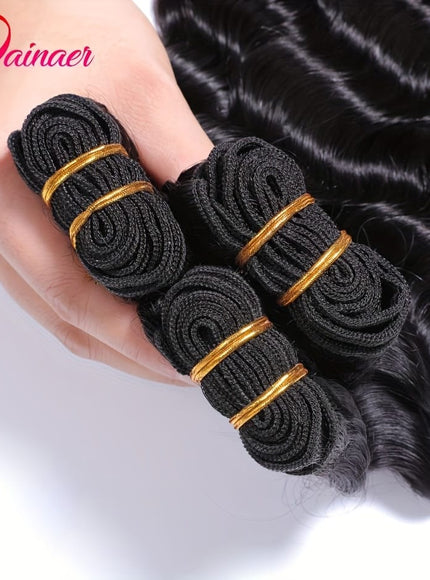 KissICON KissIcon Deep Wave Hair Bundles 4x4 Closure -