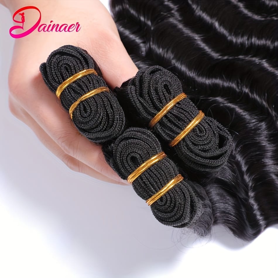 KissICON KissIcon Deep Wave Hair Bundles 4x4 Closure -