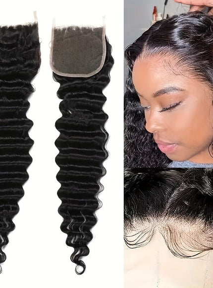 KissICON KissIcon Deep Wave Hair Bundles 4x4 Closure -