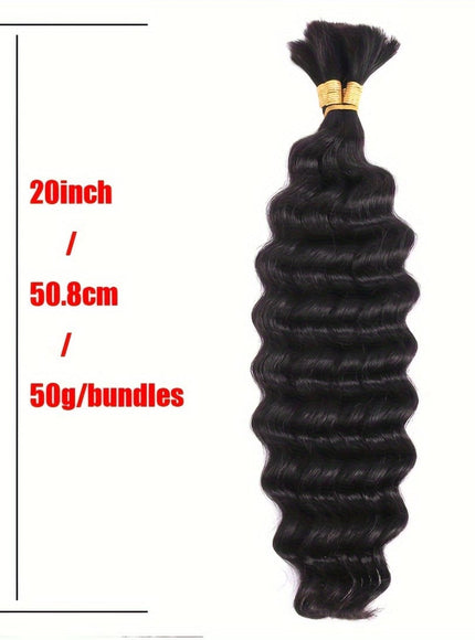 KissICON KissIcon Deep Wave Human Braiding Hair 2 Bundles