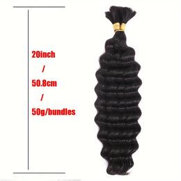 KissICON KissIcon Deep Wave Human Braiding Hair 2 Bundles