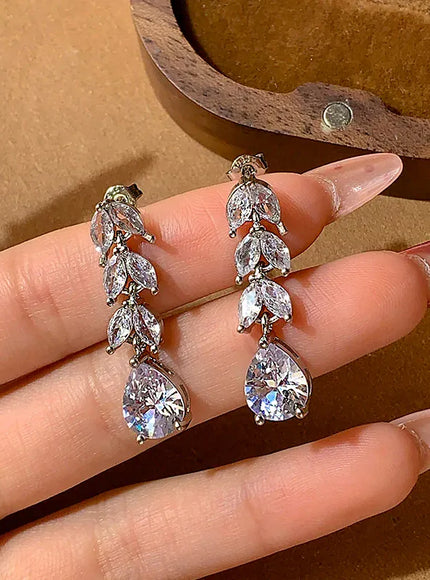 KissICON KissIcon Delicate AAA Zircon Earrings Sterling Silver