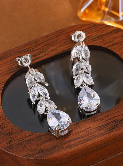 KissICON KissIcon Delicate AAA Zircon Earrings Sterling Silver
