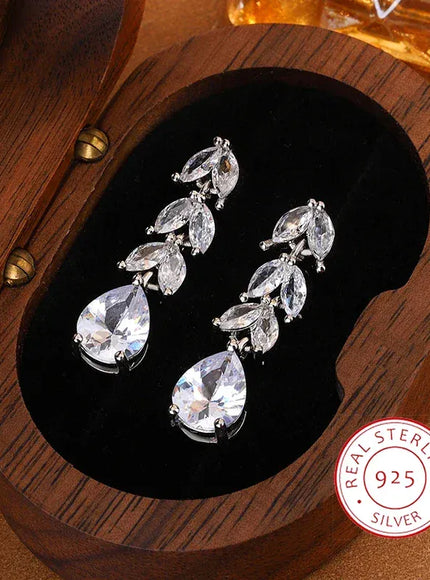 KissICON KissIcon Delicate AAA Zircon Earrings Sterling Silver
