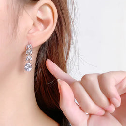 KissICON KissIcon Delicate AAA Zircon Earrings Sterling Silver