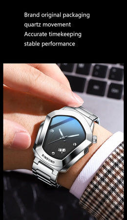 KissICON KissIcon Diamond Shaped Men Watch Waterproof Strap -