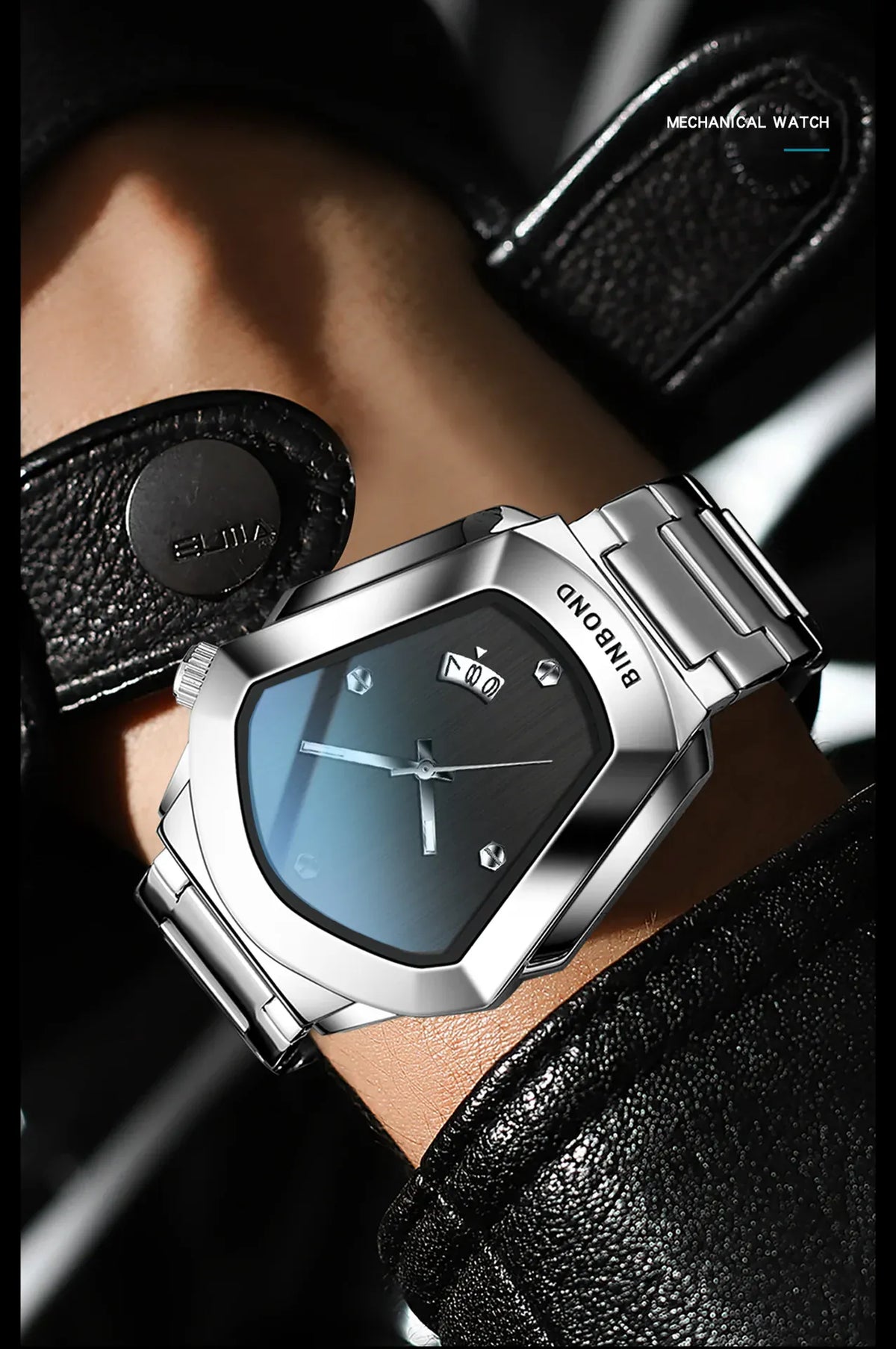 KissICON KissIcon Diamond Shaped Men Watch Waterproof Strap -
