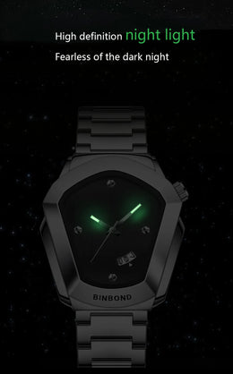 KissICON KissIcon Diamond Shaped Men Watch Waterproof Strap -