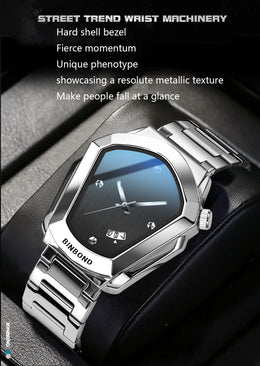 KissICON KissIcon Diamond Shaped Men Watch Waterproof Strap -