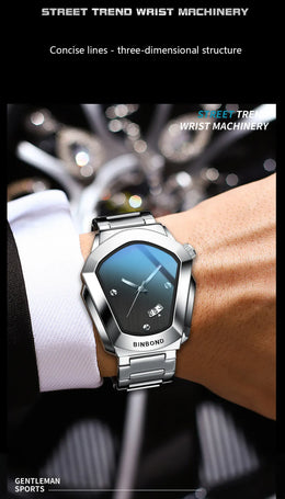 KissICON KissIcon Diamond Shaped Men Watch Waterproof Strap -