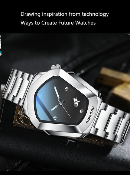 KissICON KissIcon Diamond Shaped Men Watch Waterproof Strap -