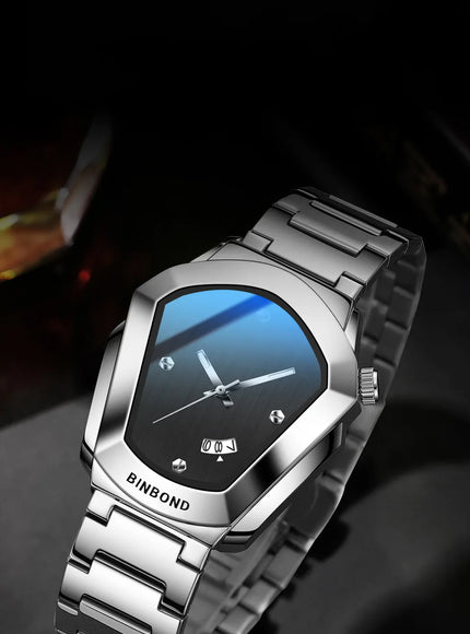 KissICON KissIcon Diamond Shaped Men Watch Waterproof Strap -