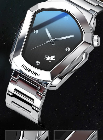 KissICON KissIcon Diamond Shaped Men Watch Waterproof Strap -
