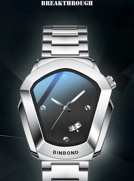 KissICON KissIcon Diamond Shaped Men Watch Waterproof Strap -