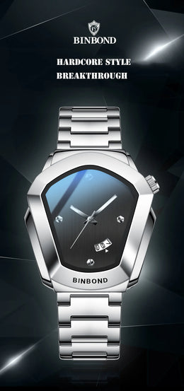 KissICON KissIcon Diamond Shaped Men Watch Waterproof Strap -