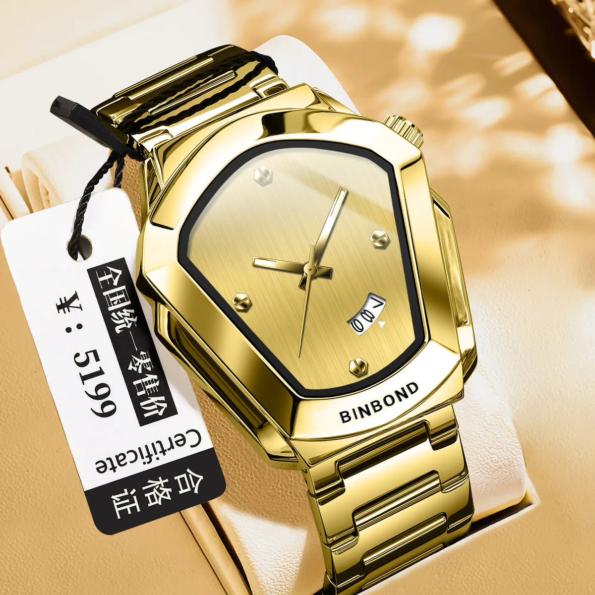 KissICON KissIcon Diamond Shaped Men Watch Waterproof Strap -