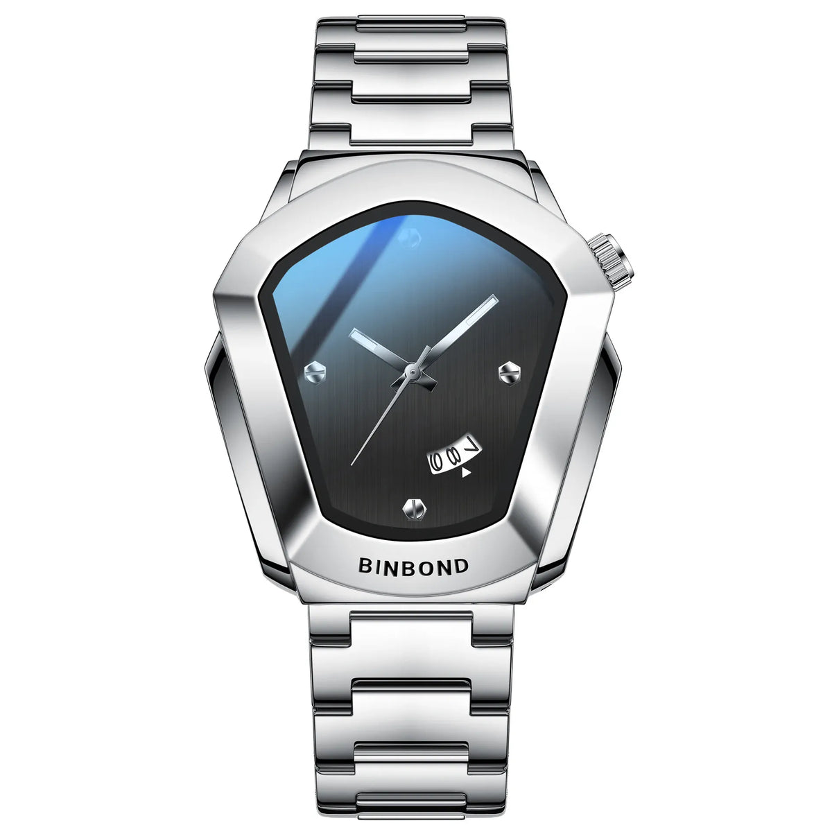 KissICON KissIcon Diamond Shaped Men Watch Waterproof Strap -