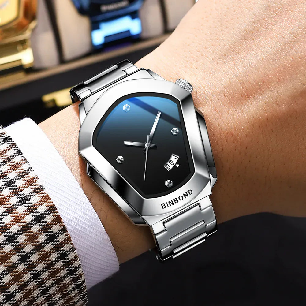 KissICON KissIcon Diamond Shaped Men Watch Waterproof Strap -