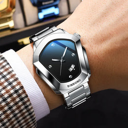 KissICON KissIcon Diamond Shaped Men Watch Waterproof Strap -