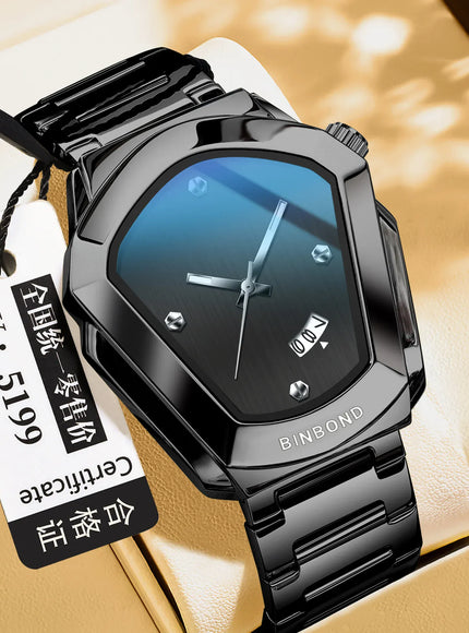 KissICON KissIcon Diamond Shaped Men Watch Waterproof Strap -