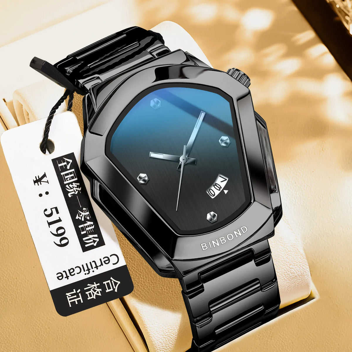 KissICON KissIcon Diamond Shaped Men Watch Waterproof Strap -