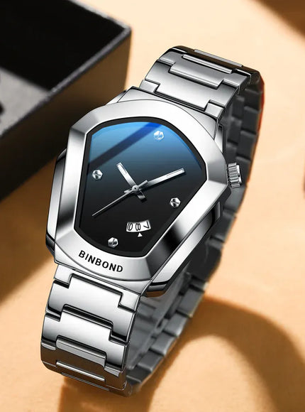 KissICON KissIcon Diamond Shaped Men Watch Waterproof Strap -