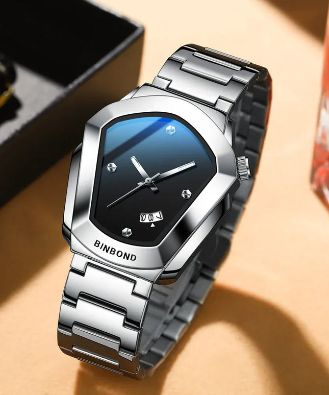 KissICON KissIcon Diamond Shaped Men Watch Waterproof Strap -