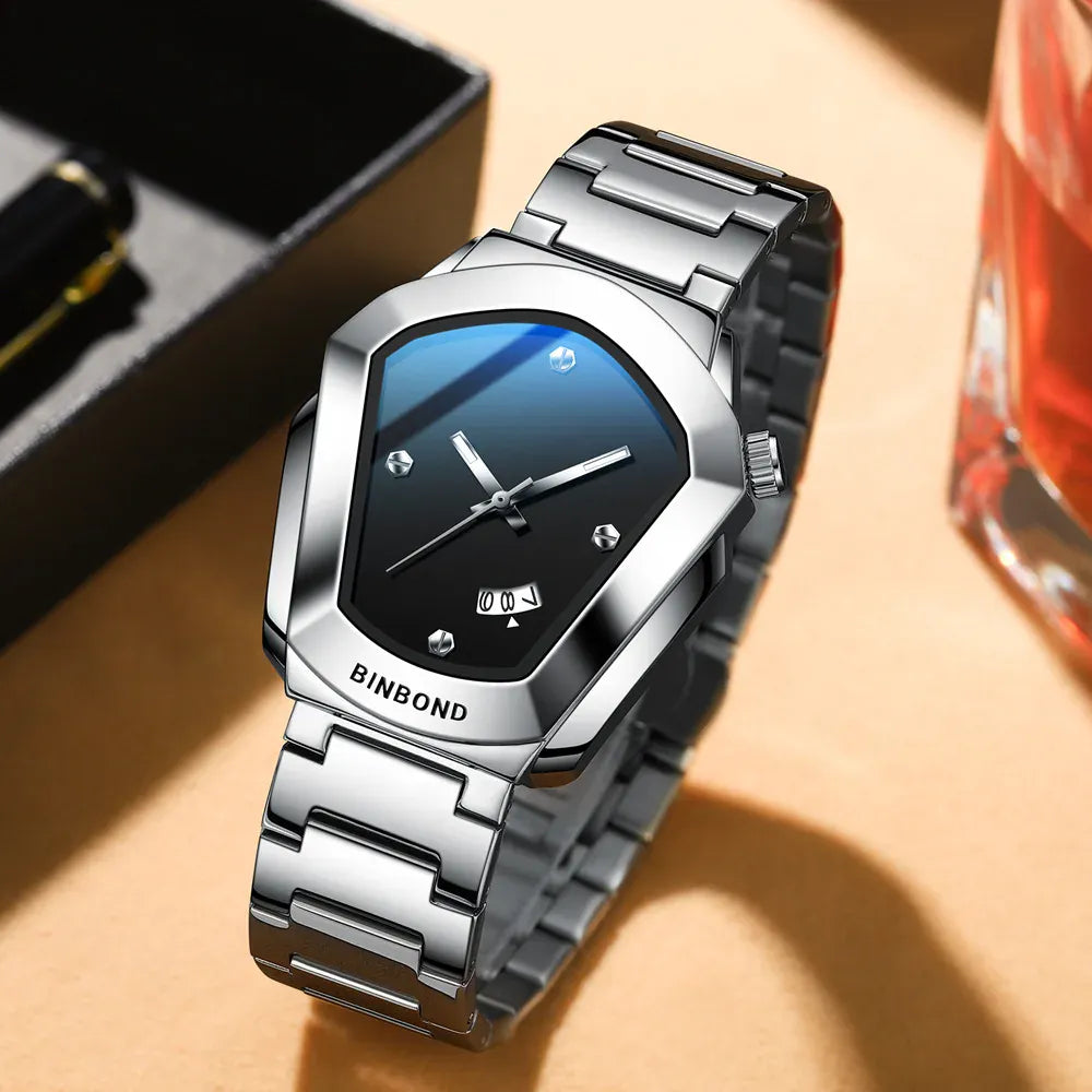 KissICON KissIcon Diamond Shaped Men Watch Waterproof Strap -