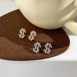 KissICON Kissicon Dollar Symbol Crystal Stud Earring – Sparkle