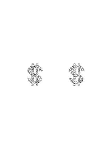 KissICON Kissicon Dollar Symbol Crystal Stud Earring – Sparkle
