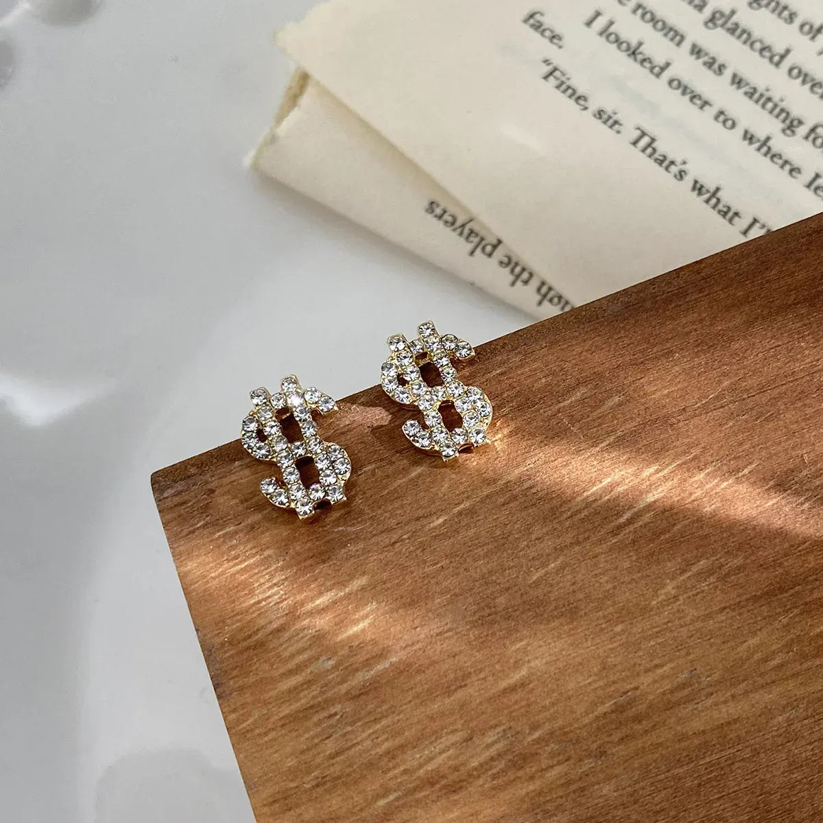 KissICON Kissicon Dollar Symbol Crystal Stud Earring – Sparkle
